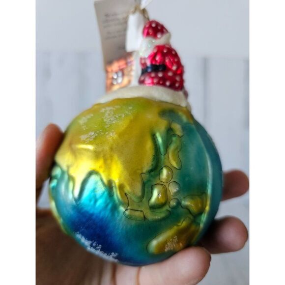 Radko Santa house sitting Earth world ornament vintage Xmas tree - Picture 7 of 11